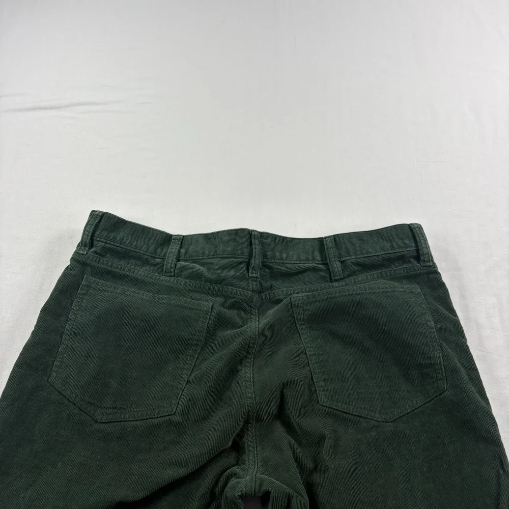 J Crew Corduroy Pants Mens 38x32 Green Chino Slim Fit Stretch Preppy Casual
